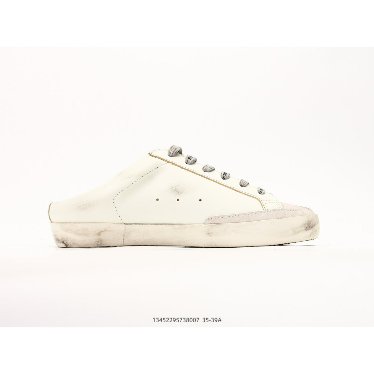 Super-Star Sabot With Pink Glitter Star And Suede Toe