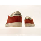 Super-Star In Rust-Red Suede With Silver Glitter Star