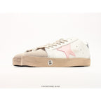 Super-Star White Nappa Pink Metallic Leather Star