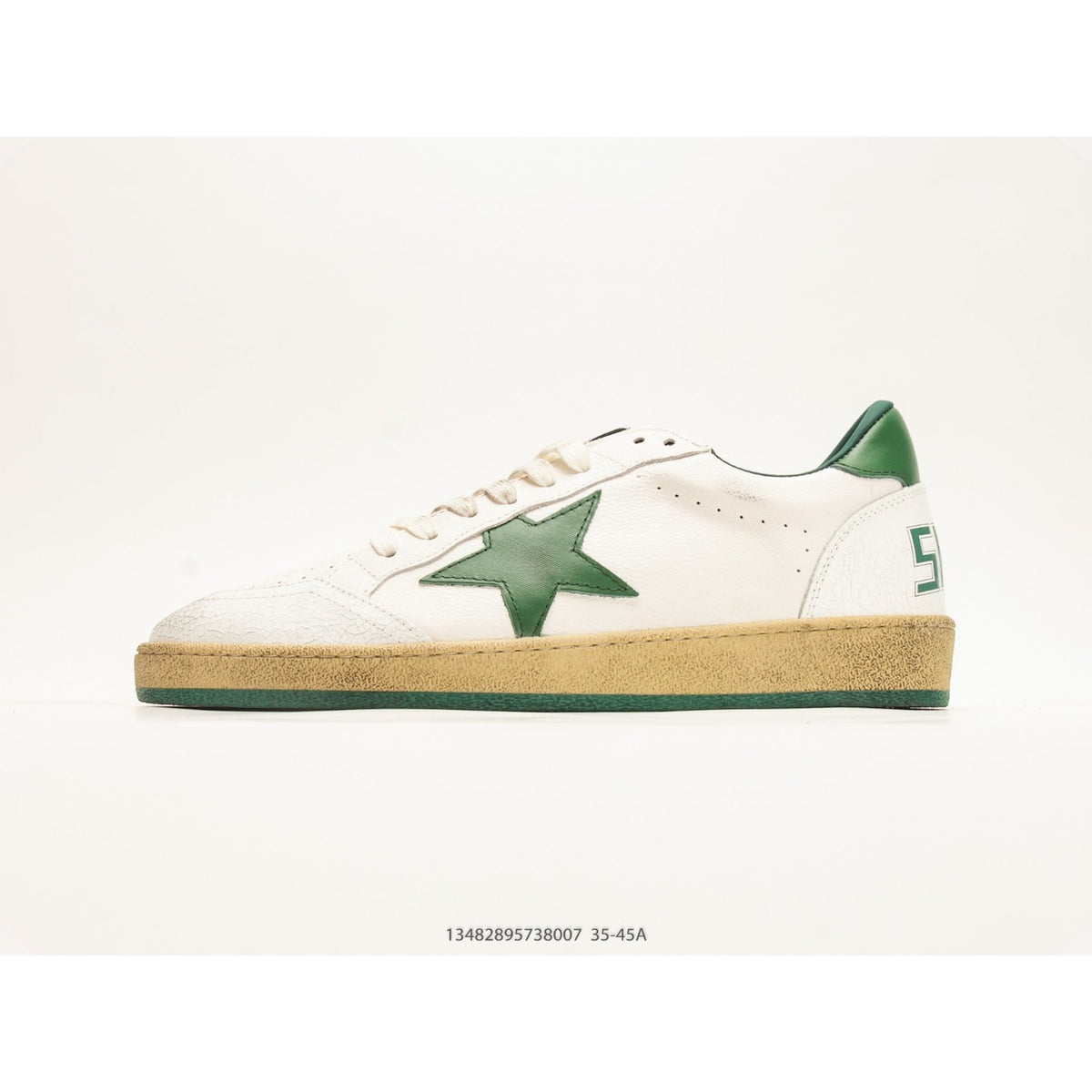 Ball Star Wishes In White Nappa Leather With Green Leather