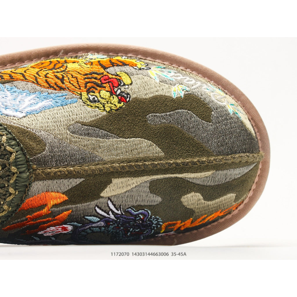 Tasman Slipper Palace Burnt Olive Camo