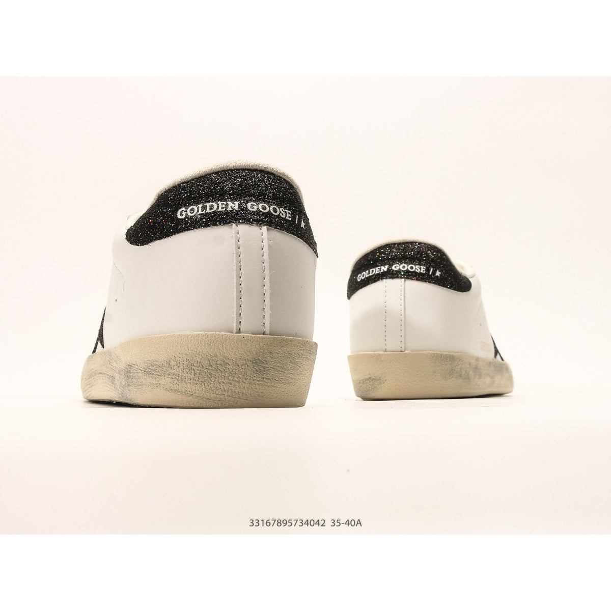 Super-Star Black Swarovski Crystal Star Heel Tab