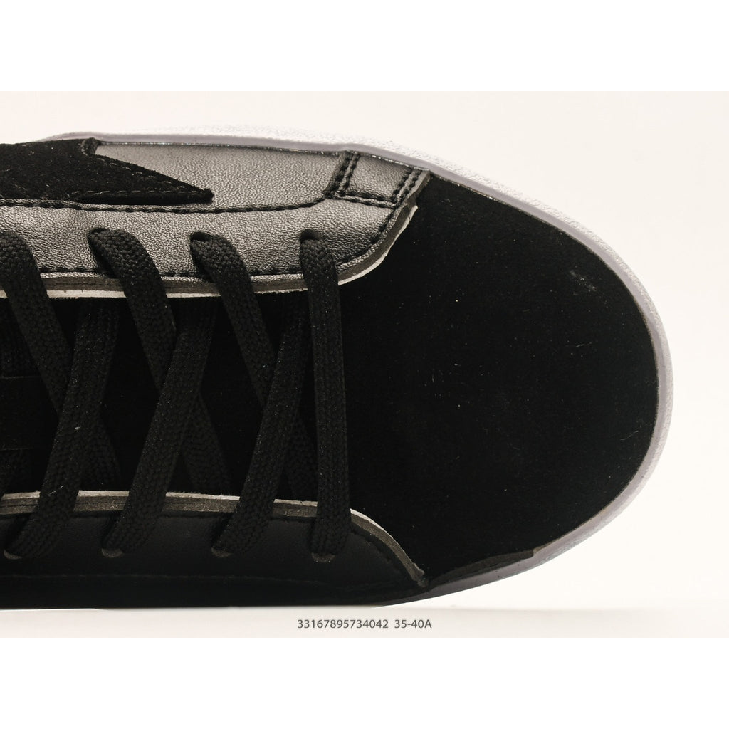 Super-Star In Black Leather With Black Glitter Star