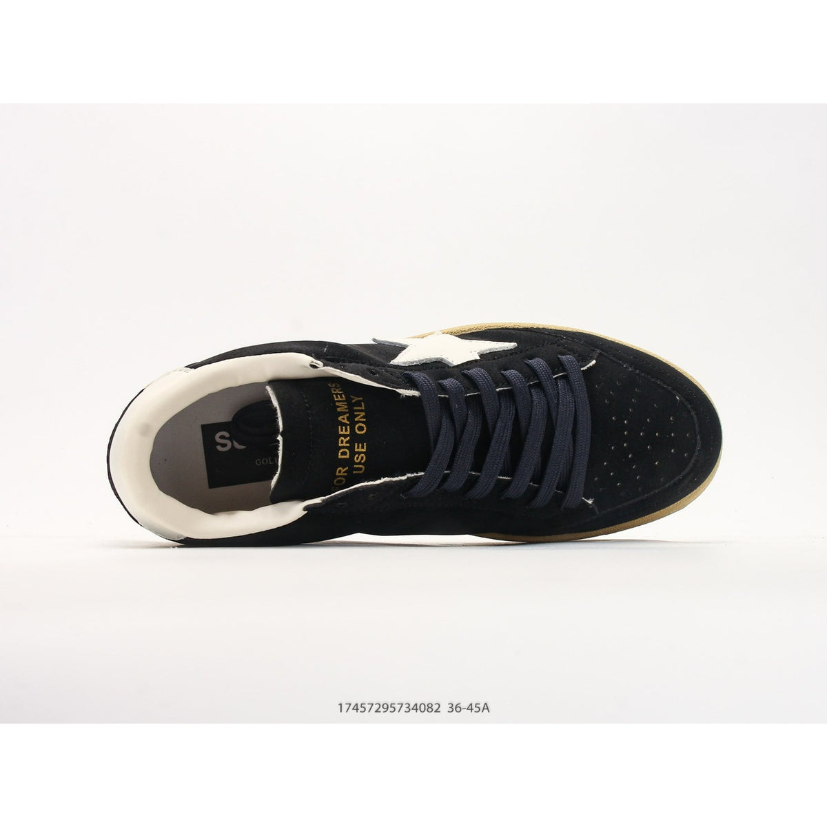 Ball Star Dark Blue Suede White Leather Star Dark Blue Heel Tab