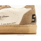 Ball Star Beige And White Leather Sneakers