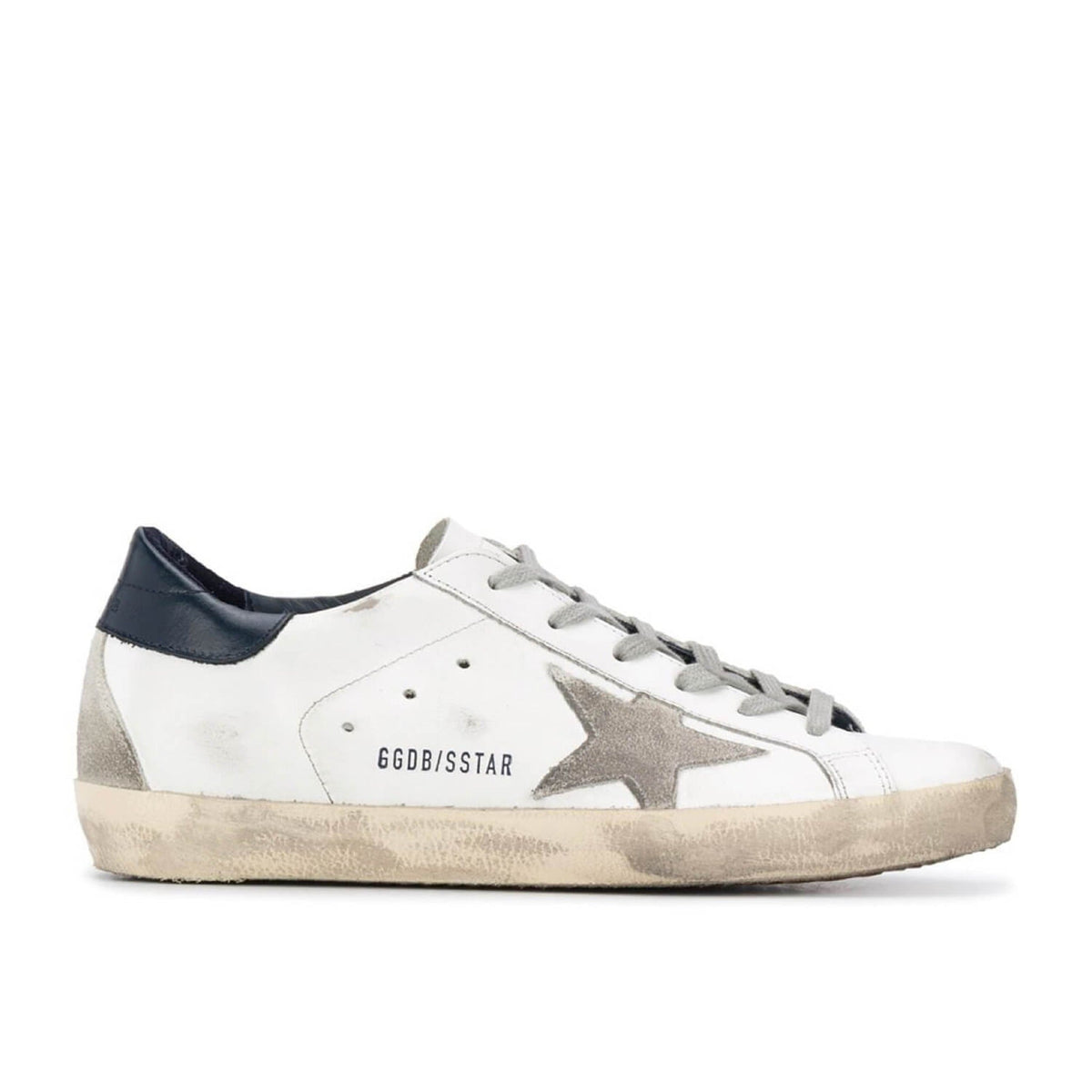Super-Star Silver Star Navy Heel Tab
