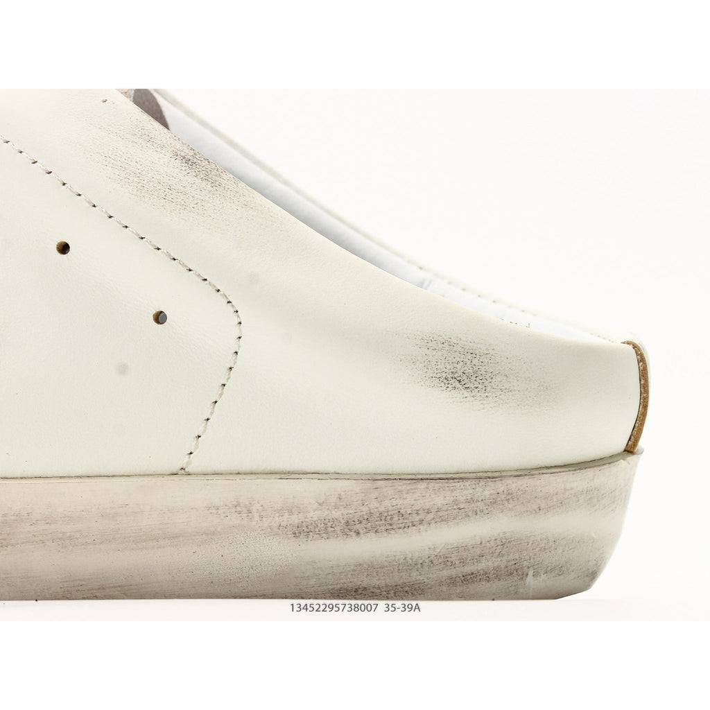 Super-Star Sabot With Pink Glitter Star And Suede Toe