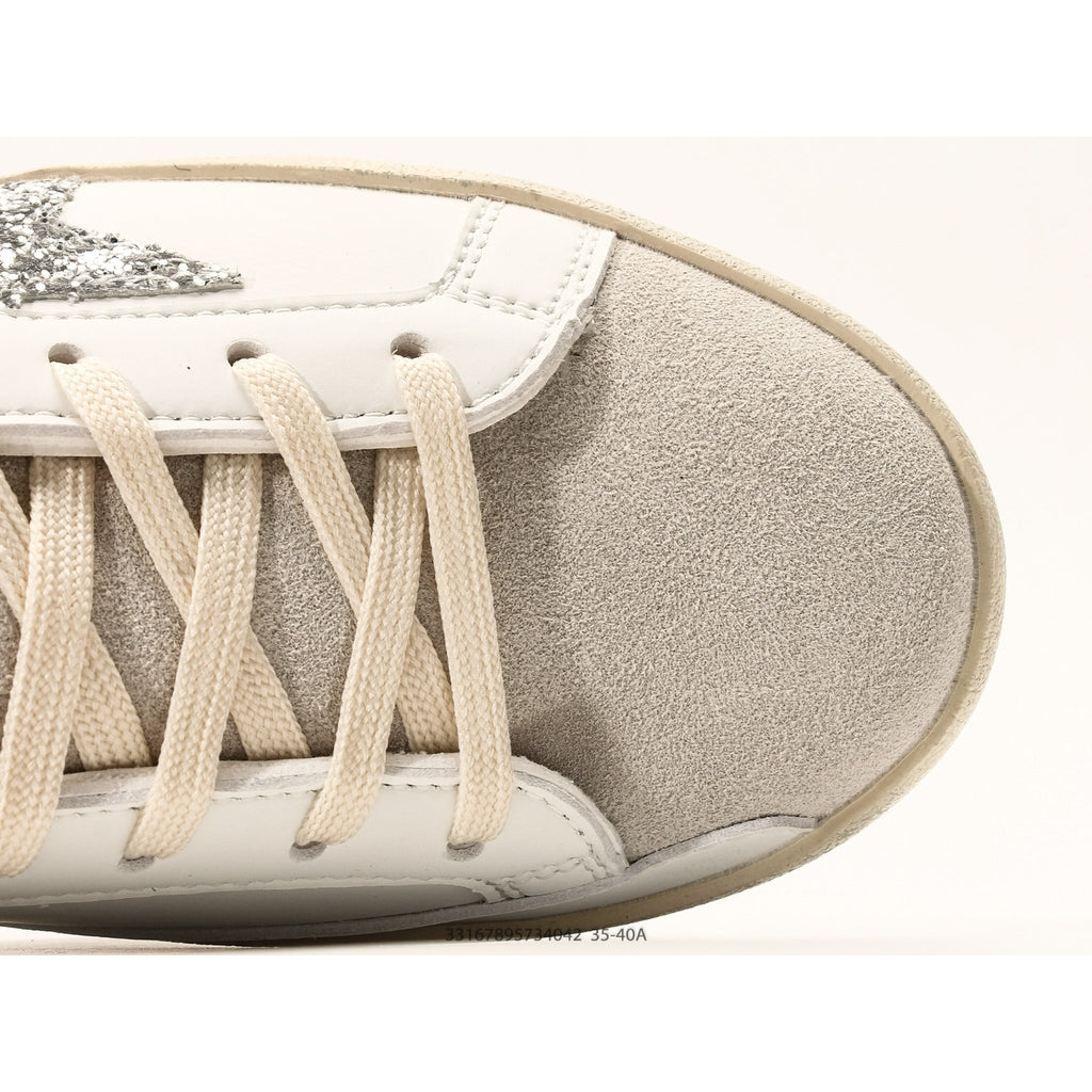 Super-Star With Silver Star And Brown Glitter Heel