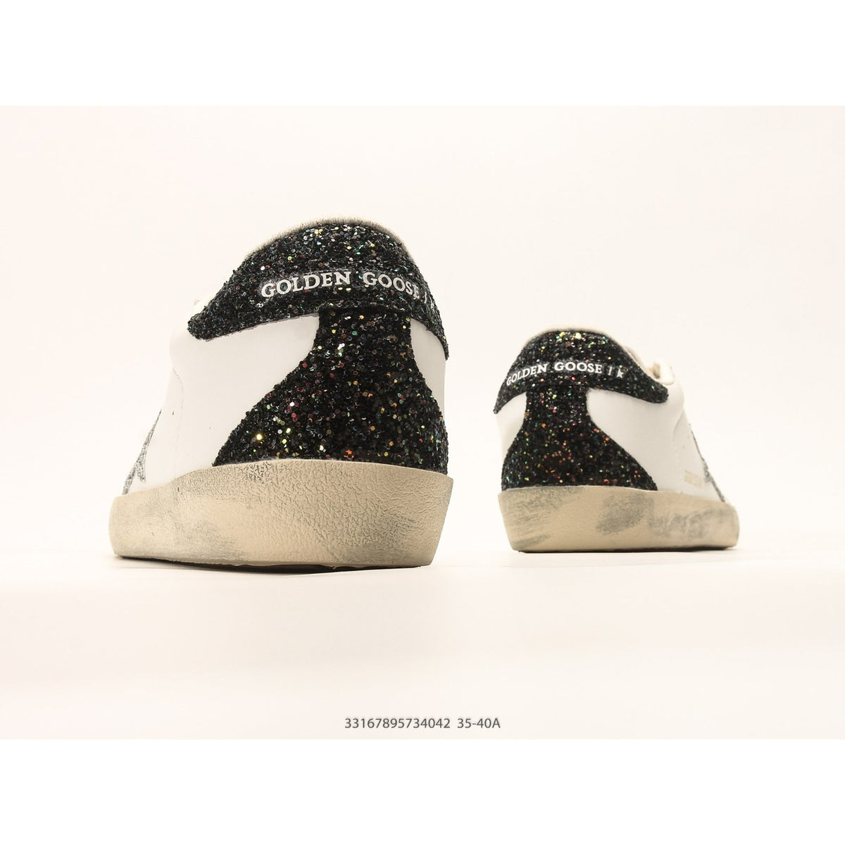 Super-Star With Silver Star And Brown Glitter Heel