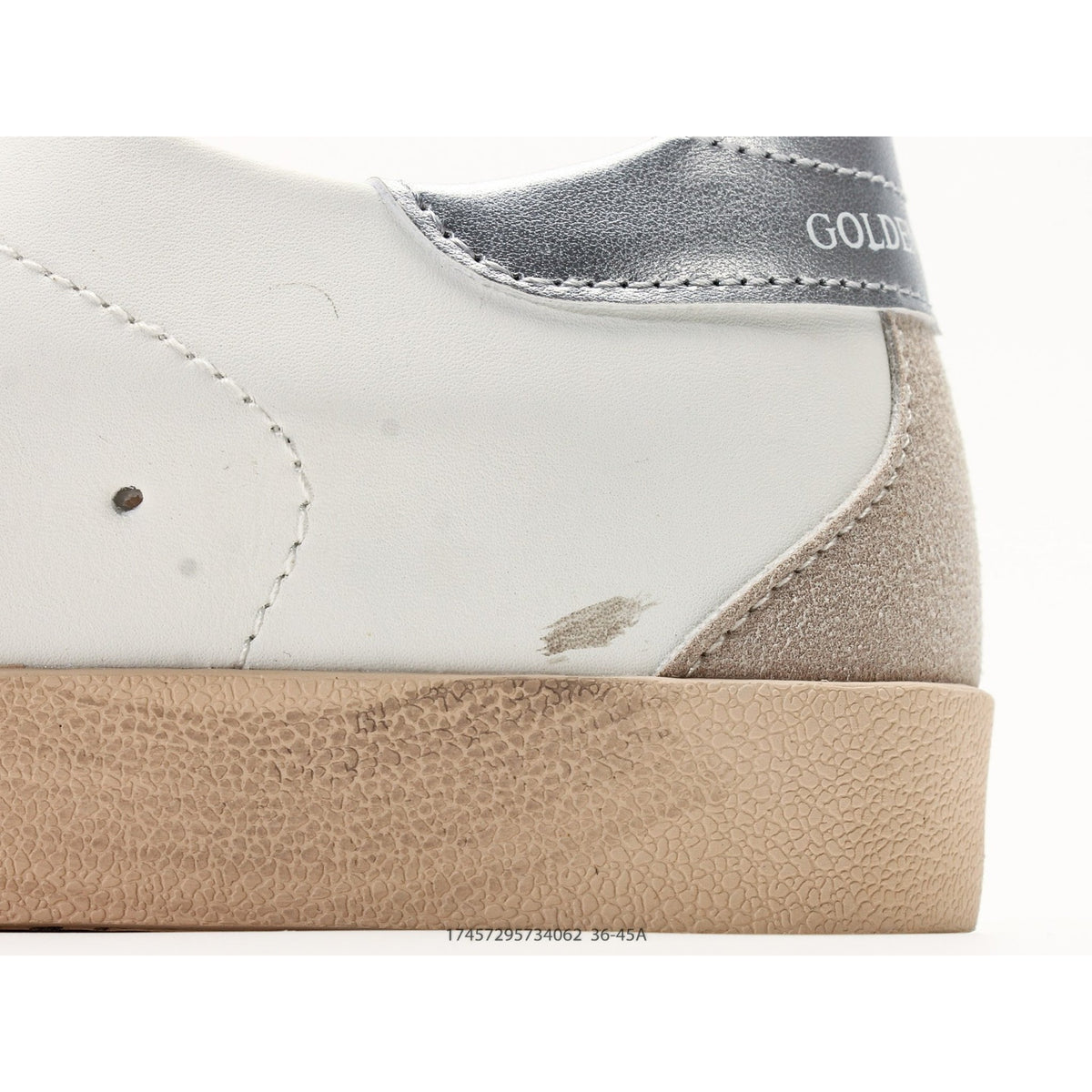 Super-Star White Nappa Pink Metallic Leather Star