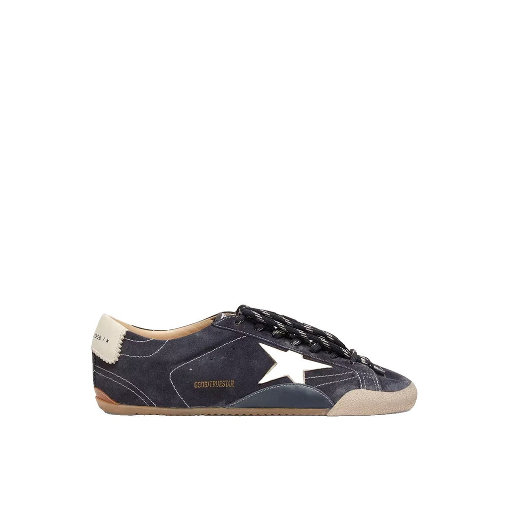 Men's True-Star Dark Blue Suede with White Nappa Leather Star & Heel Tab