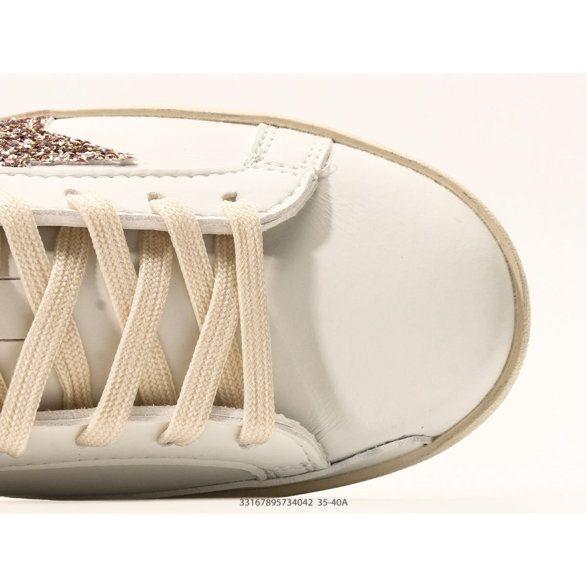 Super-Star LTD With Multicolor Glitter Star And Suede Heel Tab