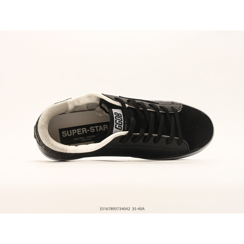 Super-Star In Black Leather With Black Glitter Star