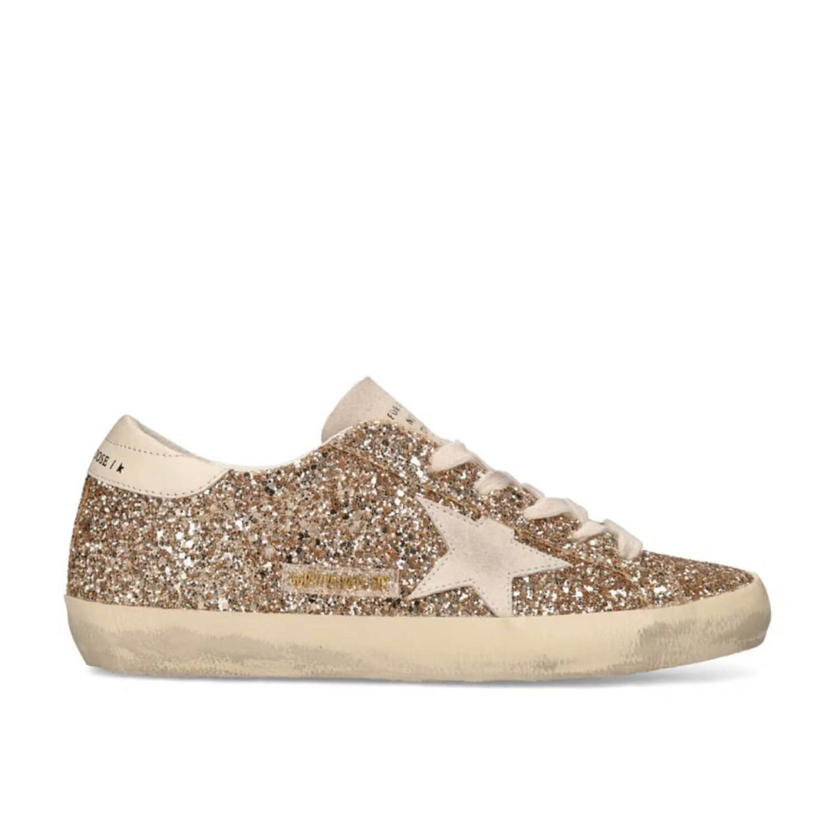 Super-Star Gold Glitter Suede Star
