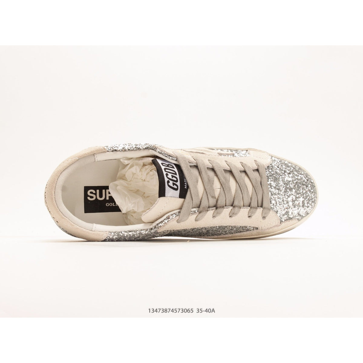 Super-Star Silver Glitter Ice Gray
