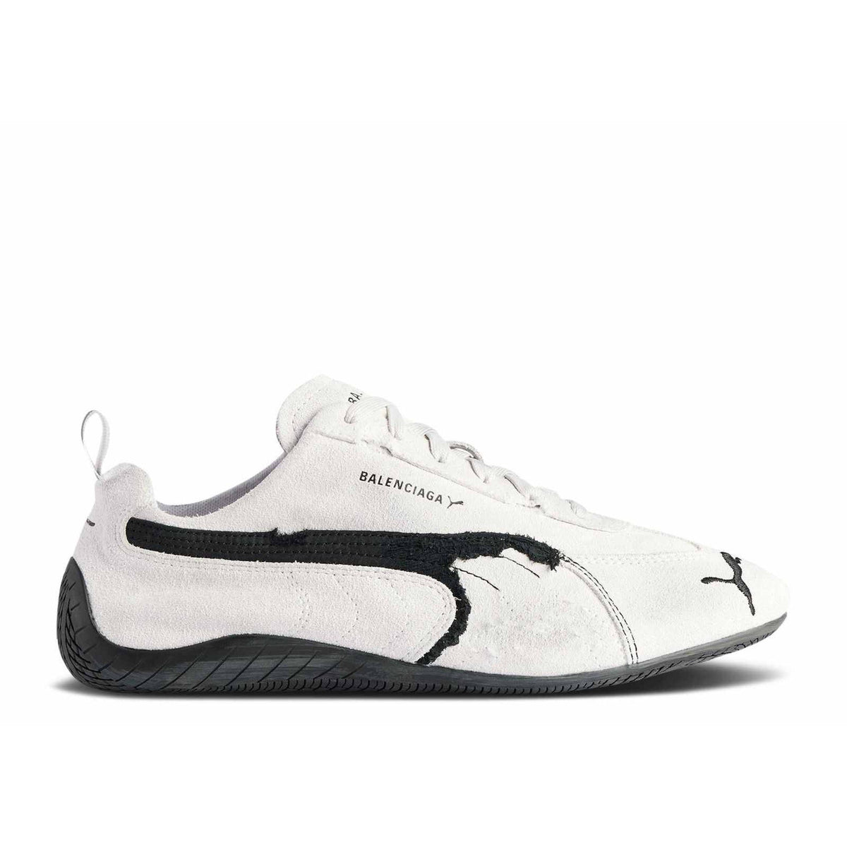Speedcat Suede Distressed White Black