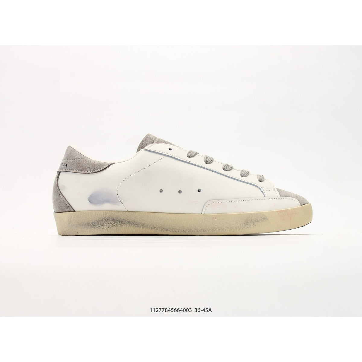 Super-Star White Leather Red Suede Star