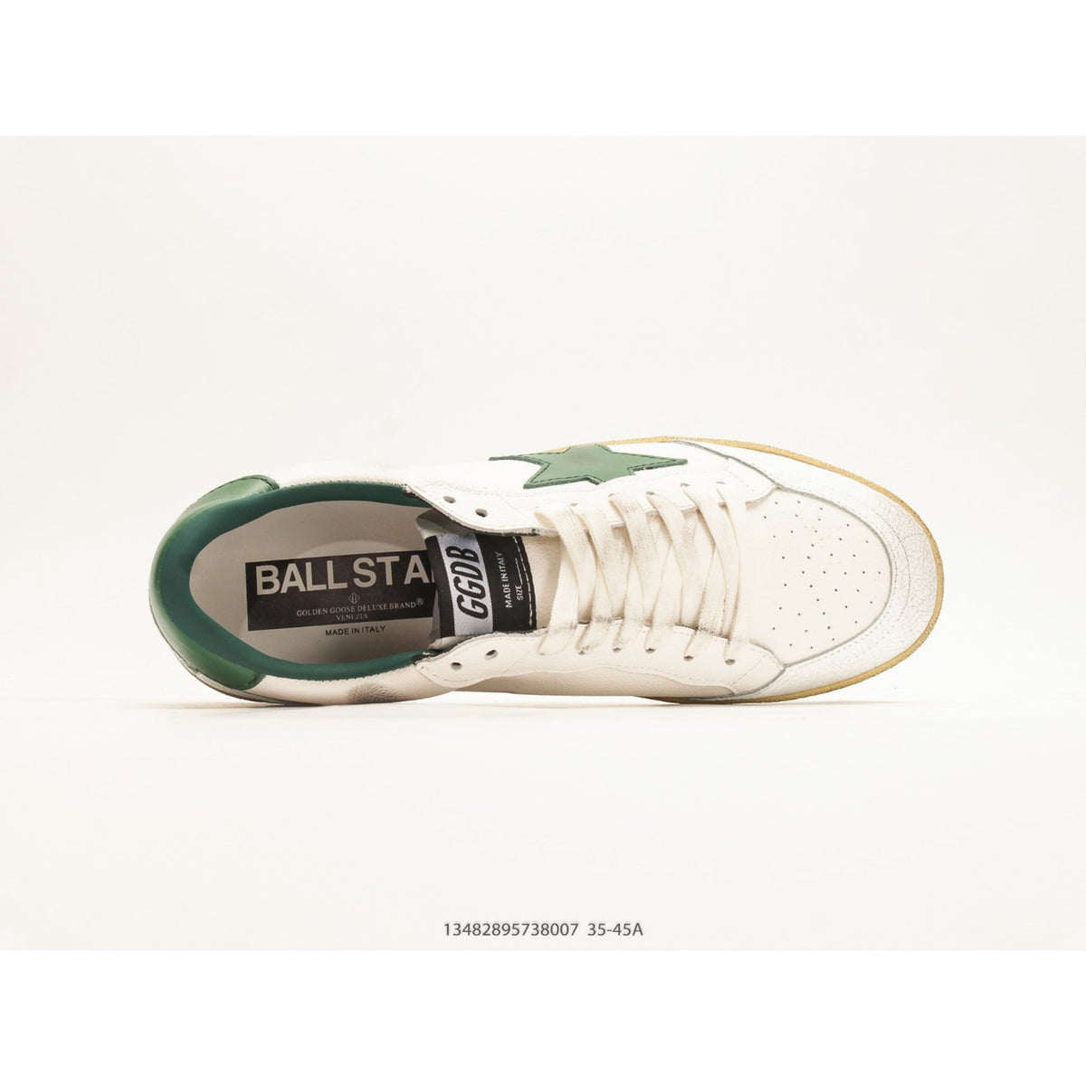 Ball Star Wishes In White Nappa Leather With Green Leather