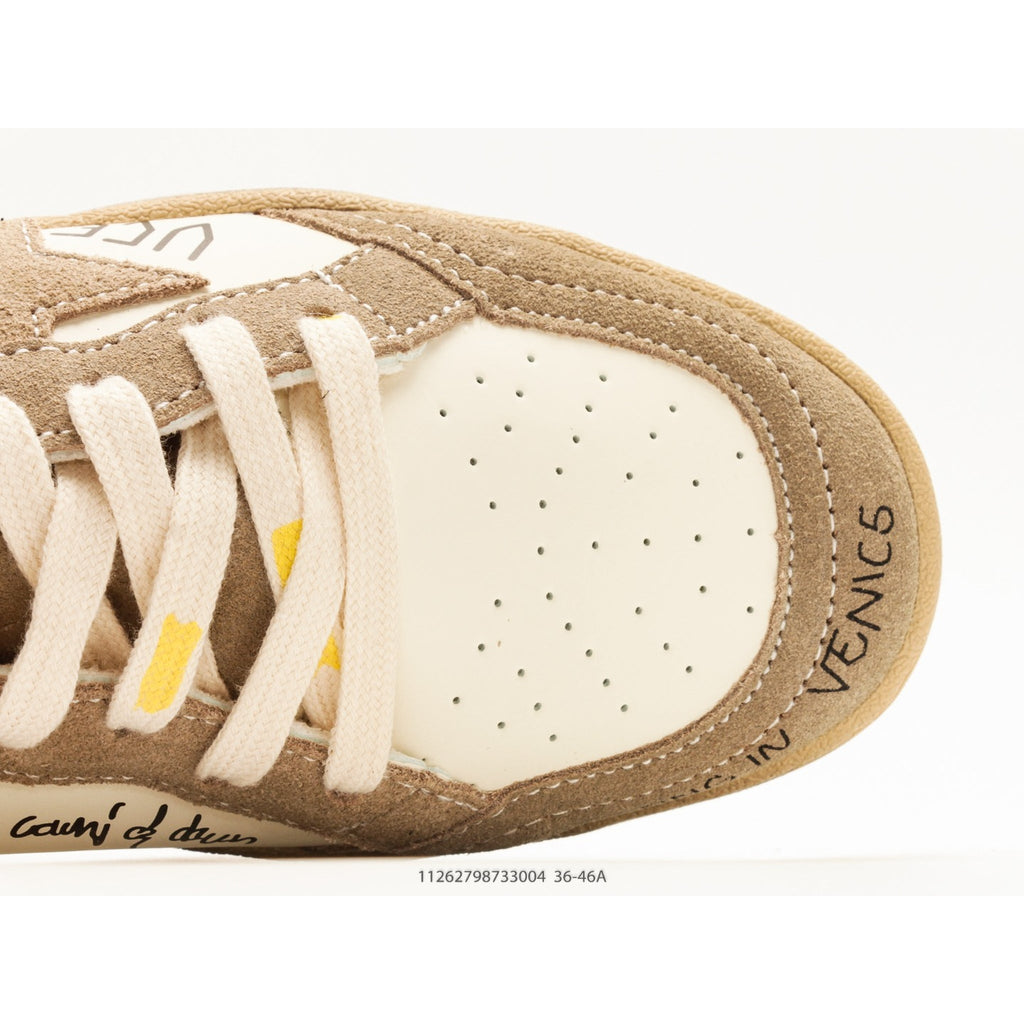 Ball Star Beige And White Leather Sneakers