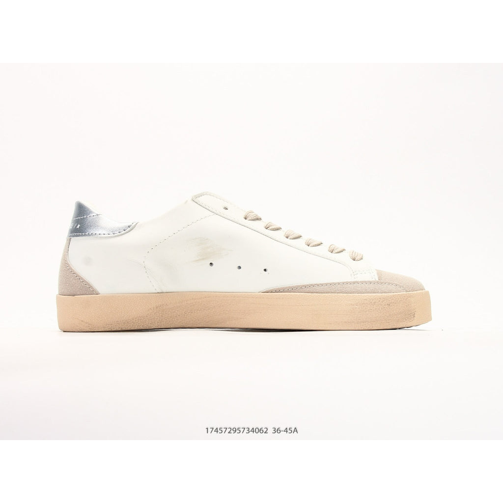 Super-Star White Nappa Pink Metallic Leather Star
