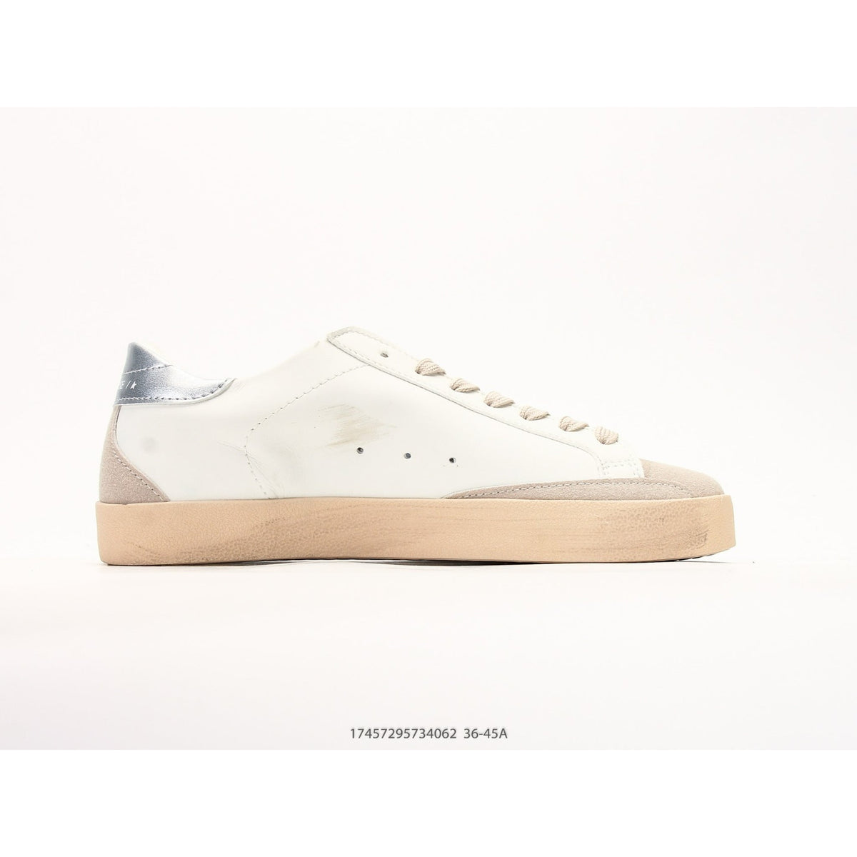 Super-Star White Nappa Pink Metallic Leather Star