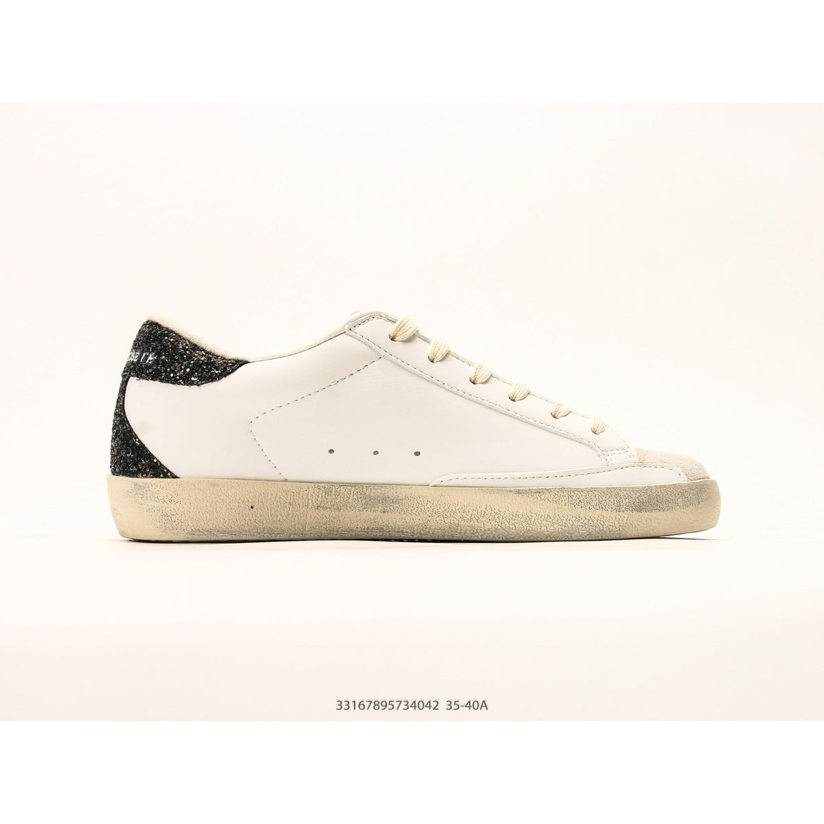 Super-Star With Silver Star And Brown Glitter Heel