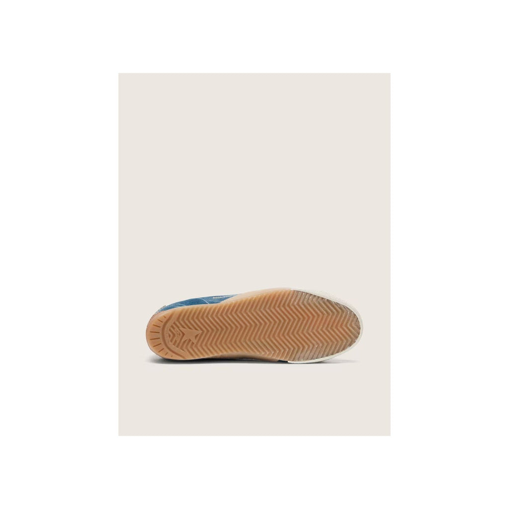 True-Star Teal Suede Black Star Cream Heel Tab