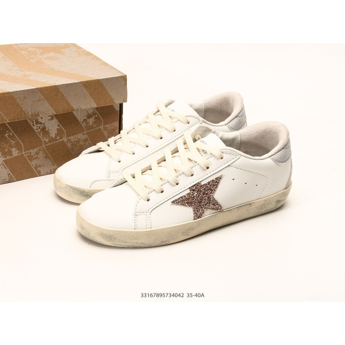 Super-Star LTD With Multicolor Glitter Star And Suede Heel Tab