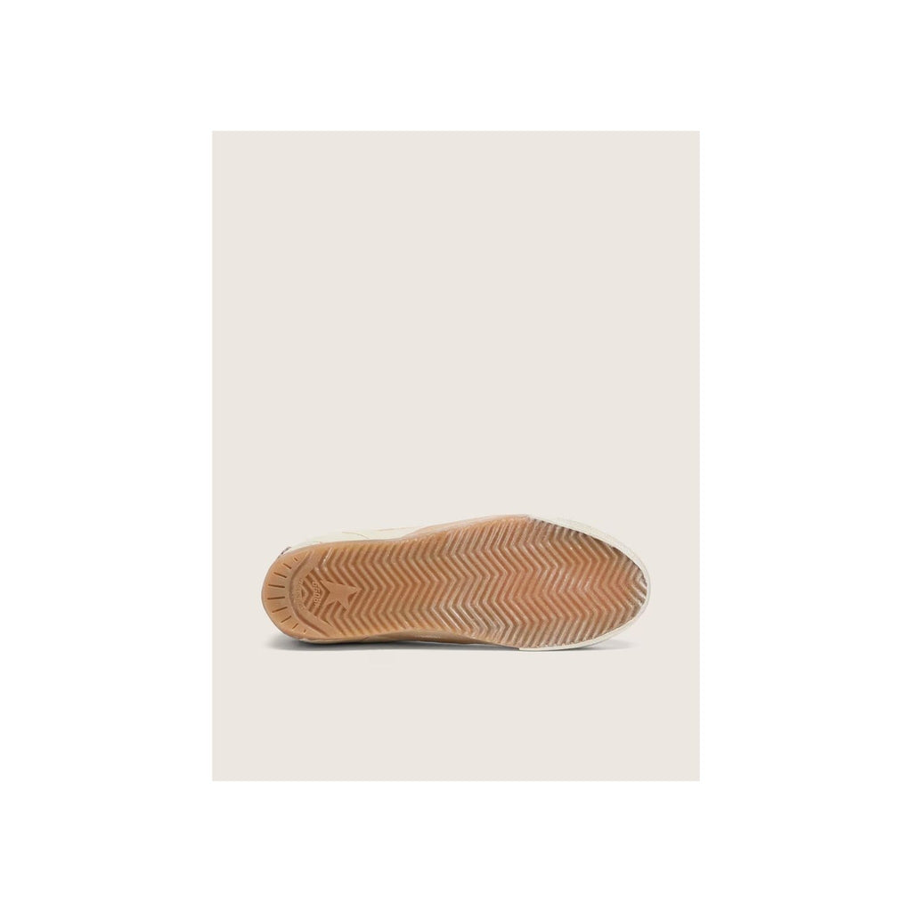 True-Star White Nappa Leather Gold Star Beige Suede Heel Tab