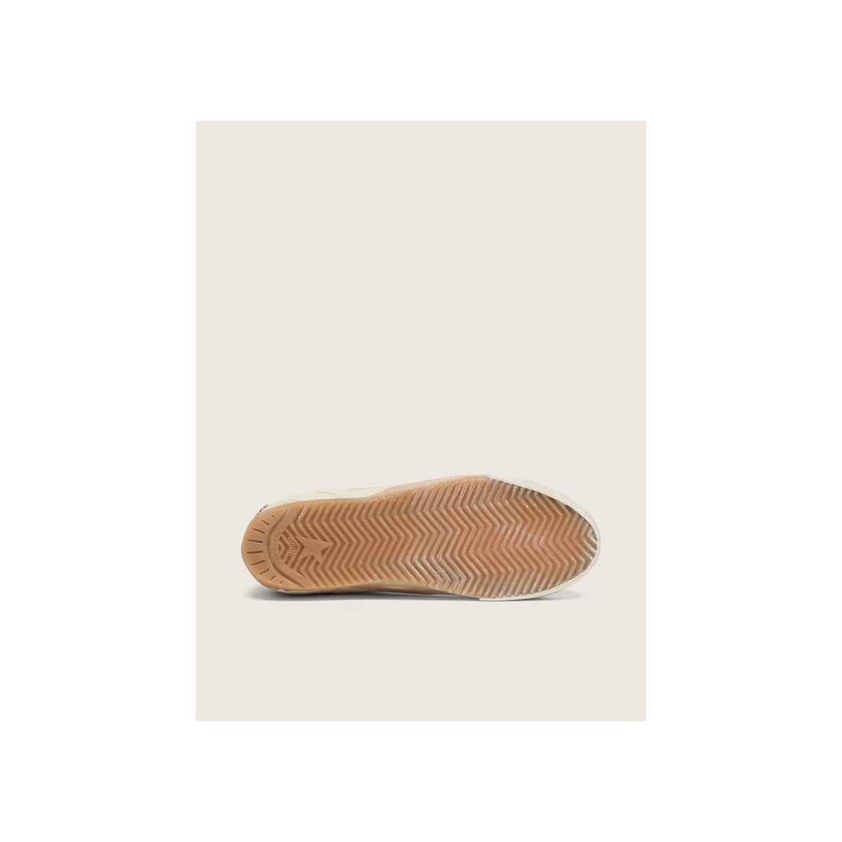 True-Star White Nappa Leather Gold Star Beige Suede Heel Tab