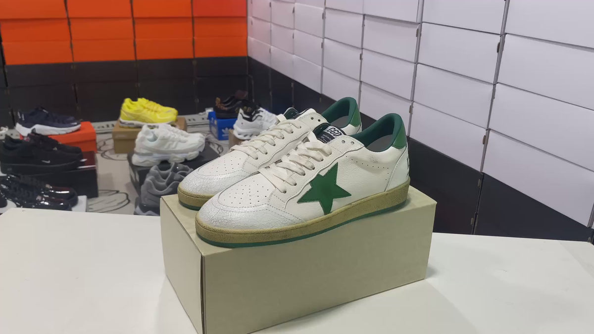 Ball Star Wishes In White Nappa Leather With Green Leather